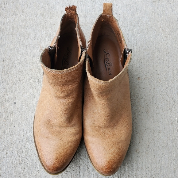 Lucky Brand Basel Leather Bootie in Tan - Picture 2 of 10